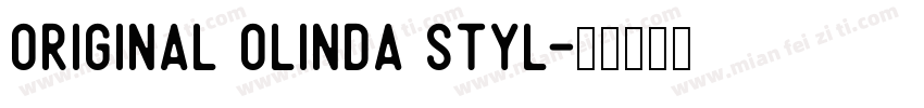 Original Olinda Styl字体转换